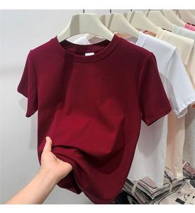 T-<span class=keywords><strong>shirt</strong></span> en <span class=keywords><strong>coton</strong></span> noir à manches courtes pour <span class=keywords><strong>femme</strong></span>, version coréenne, ample, col rond, haute qualité, nouvelle collection été, streetwear - Product Image 6