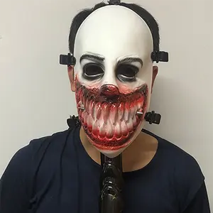Realista Adultos Cosplay Horror Bloody Zombie Máscara Fiesta de Halloween Cabeza completa Máscara de disfraz de látex Máscara de doble uso