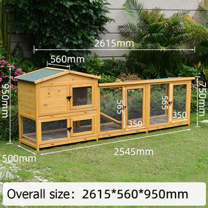 Cage à lapin faite à la main à 2 niveaux bon marché en plein air de Chine clapier à lapin en bois maison design à vendre - Product Image 5