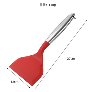 Stainless Steel Handle Tamagoyaki Silicone Spatula Non Stick Cooking Spatula For Home Use - Product Image 2