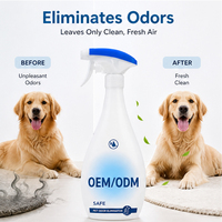 Spray Désodorisant pour Animaux de Compagnie en Gros OEM, Extrait Végétal Naturel, Éliminateur d'Odeurs Doux et Sûr pour Chiens et Chats, Logo et Parfum Personnalisables Disponibles