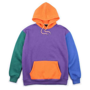 Meilleur sweat à capuche pour homme, manches raglan, en polaire, coupe oversize, décontracté, pour l'automne, violet, orange, bleu, vert, avec poches - Product Image 1