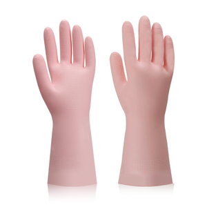 بيع بالجملة قفازات نتريل وردية زرقاء وخضراء من الصين تصنيع قفازات نتريل ملونة للتنظيف المنزلي مقاومة للماء للانزلاق - Product Image 2