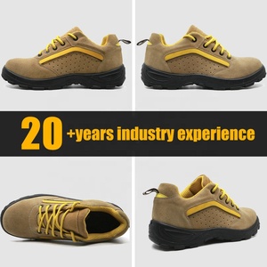 Chaussures de sécurité pour hommes Tiger Master en daim <span class=keywords><strong>jaune</strong></span>, embout en acier, semelle intermédiaire en acier, anti-perforation, respirantes, résistantes à l'huile et au glissement, semelle en PU - Product Image 2