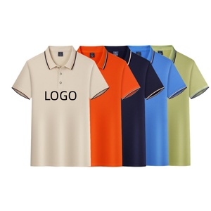 Business Men's T-shirts Golf POLO Shirt Custom Logo DTG Work Clothes Short Sleeved Lapel Casual Polo Shirts Printing Embroidery