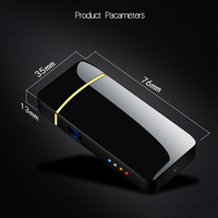 Logo personnalisé briquet sans flamme rechargeable à double arc de cercle briquets électroniques rechargeables USB