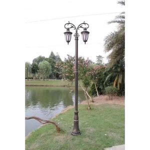 LED Courtyard Lights Double <b>Head</b> 3M Height Antique <b>Style</b> European Design Outdoor Garden Lighting - Product Image 3