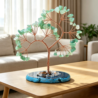 Fournisseur d'usine Arbre en cristal turquoise vert artisanal de luxe unique pour la décoration intérieure