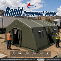 Tente de secours modulaire gonflable pour les situations d'inondation, de tremblement de terre, les évacuations et l'utilisation familiale temporaire