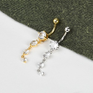 Anelli Pendenti per <span class=keywords><strong>Ombelico</strong></span> in <span class=keywords><strong>Acciaio</strong></span> <span class=keywords><strong>Chirurgico</strong></span> per Matrimonio, Gioielli alla Moda con Zirconi Romantici per <span class=keywords><strong>Piercing</strong></span> all'<span class=keywords><strong>Ombelico</strong></span> - Product Image 5