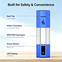 Nouvelle Bouteille d'Eau Hydrogénée 2026 SPE/PEM Portable, Générateur d'Eau Riche en Hydrogène 3000-5000ppb avec Membrane DuPont pour Usage Domestique