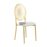 Chaise de salle à manger en fer forgé, design minimaliste moderne, élégante, avec sac souple creux, finition or rose, pour mariages, restaurants et salons