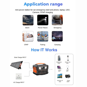 Système d'énergie solaire portable MIQI Off Grid Mobile Backup Home Camping 1008wh, générateur 1200w, station d'alimentation Lifepo4 avec mode UPS - Product Image 4