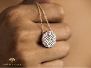 Elegante Collar de Diamantes de Oro Sólido, Delicado Collar Minimalista con Diamantes Cultivados en Laboratorio, Collar en Capas para Novias y Aniversarios - Product Image 4