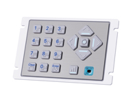 Teclado de Navegación de Audio en Braille de Acero Inoxidable Programable de Fábrica con 18 Teclas, Comunicación USB, Compatible con ADA, para Kiosco Exterior