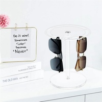 Support de lunettes de soleil en acrylique avec support rotatif à 360 degrés pour lunettes de vue, organisateur de table en verre transparent