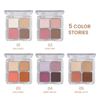 Paleta Facial Versátil 4 en 1 Tendencia 2026: Iluminador, Colorete, Contorno y Brillo - Maquillaje de Viaje Todo en Uno