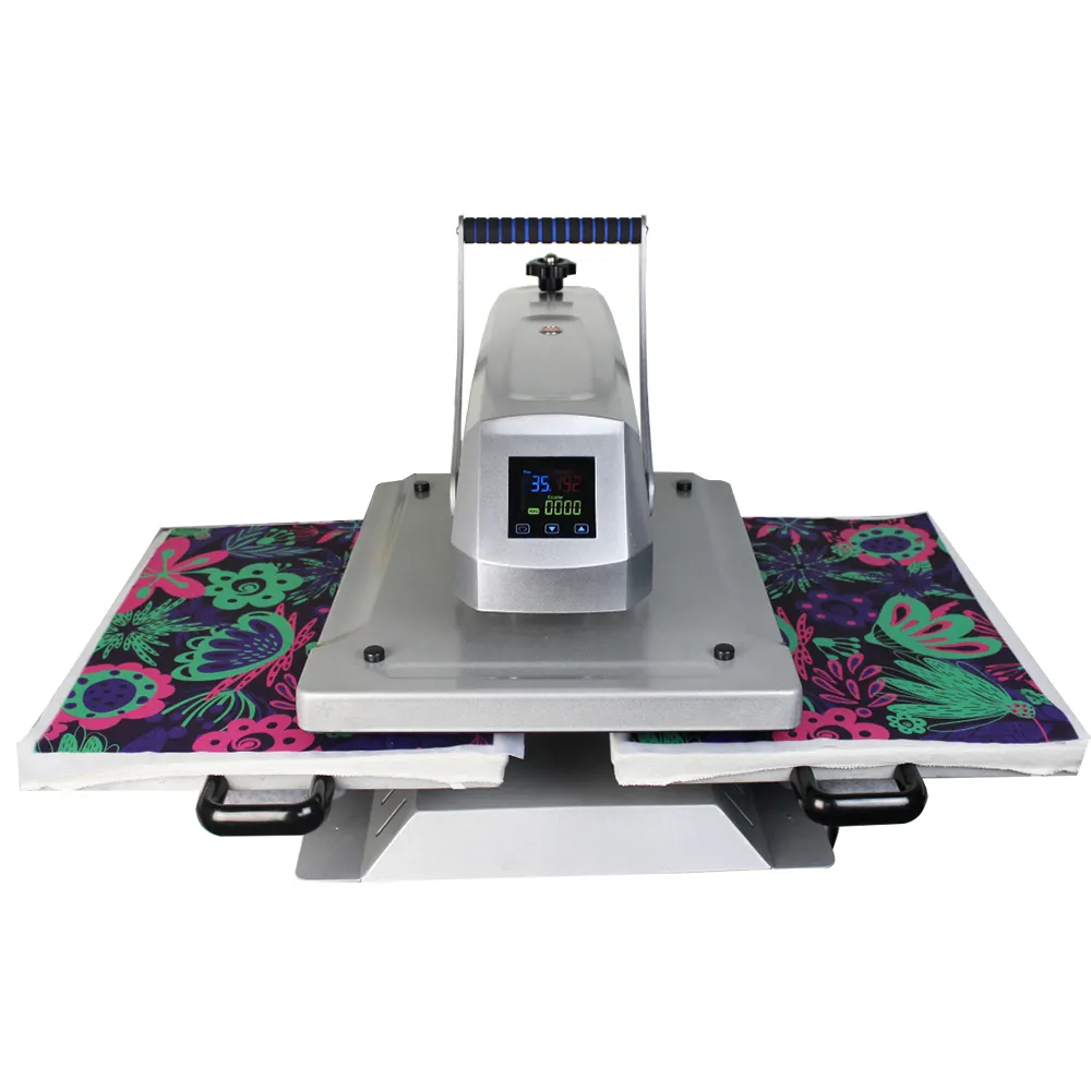 Impresora plana de pantalla neumática, máquina de prensado en caliente de doble estación, Color diferente, precio