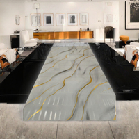 Panneau mural en PVC ignifuge 4x8 FT 1220x2440mm, panneau décoratif moderne 3D, motif marbre pour hôtel, villa