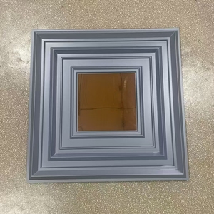 ZJ haute qualité 50*50cm PVC miroir or 3d panneau mural blanc 3D géométrique étanche à l'<span class=keywords><strong>humidité</strong></span> - Product Image 4