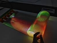 Film adhésif flexible transparent LED d'animation haute luminosité P20 pour écran de vitrine publicitaire, indice de protection IP43, garantie 2 ans
