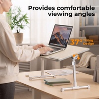Support pliable pour ordinateur portable, table réglable en hauteur sur 5 niveaux 37 °   Plateau de lit inclinable pour poste de travail à domicile