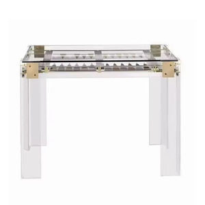 Table de jeu de société carrée de luxe de style italien pour <span class=keywords><strong>Tic</strong></span> Tac Toe et Backgammon, divertissement familial personnalisé - Product Image 3