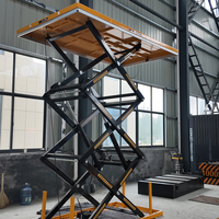 Table élévatrice à ciseaux hydraulique stationnaire, plateforme sur mesure 1000x4000kg, élévateur de marchandises industriel