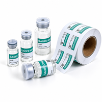 Étiquettes personnalisées en PET brillant, résistantes à l'eau, à l'huile et à la chaleur, forte adhérence, flacons de 3 ml, 5 ml, 10 ml, holographiques laser