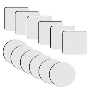 Bases para Sublimación de Corcho y MDF, Personalizables, para Bebidas, Cuadradas y Redondas, en Blanco, para Coche - Product Image 6