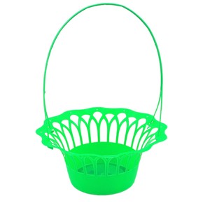 Cesta de Flores de Plástico Jingyuan, 12.5cm de Diámetro en la Base, Verde Fluorescente y Amarillo, para Flores Artificiales y Frescas, Festival Qingming - Product Image 5