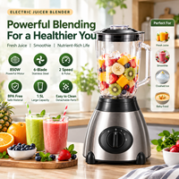 Premium multifunctionele elektrische blender 2-in-1 glazen kan sapcentrifuge mixer molen voor huishoudelijk fruit- en groentesmoothies maken