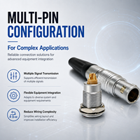 Compatible avec la prise femelle FGG.2B à 4 broches, connecteur circulaire push-pull pour la transmission d'alimentation, de vidéo et d'audio, certifié CE RoHS 6A