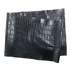 Stretch Embossed Leather Crocodile Skin PU Leather Combined Fabric