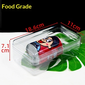 Boîte d'emballage rectangulaire transparente de 18 cm, qualité alimentaire, en plastique rigide, vide, pour la conservation de viande séchée, de bœuf séché ou de porc séché. - Product Image 5