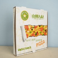 Boîtes d'emballage thermiques pour pizza rectangulaires personnalisées, mini, 8-25 cm, en carton ondulé, avec des matériaux recyclés
