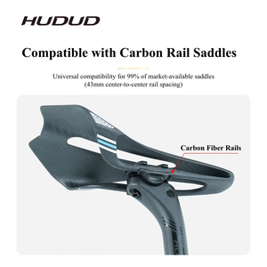 HUDUD Nuovo <span class=keywords><strong>Reggisella</strong></span> Rotondo in Carbonio Ultraleggero e Resistente con Sospensione per Bici da Corsa 27.2/30.9/31.6mm Design Setback Full Carbon <span class=keywords><strong>MTB</strong></span> - Product Image 4