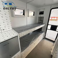 ONLYWE Camping Caravan Travel Trailer 2-4 personnes, caravane en fibre de verre, grand camping-car tout-terrain