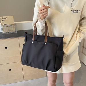 Women's Large Capacity Laptop Tote Bag Waterproof Zipper Closure Horizontal <b>Square</b> Shape Everyday Use Business Commuting Bag - Product Image 3