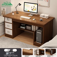 Escritorio de Computadora Moderno con Panel de MDF con Cerradura, Cajones de Almacenamiento, Superficie Extensible para Oficina en Casa, Dormitorio de Estudiantes, Estación de Trabajo
