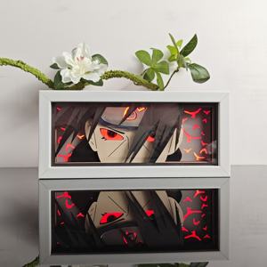 EE. UU. Almacén Dropshipping Anime Caja de luz <span class=keywords><strong>Solo</strong></span> nivelación Papel Arte Tallado Lámpara de mesa de madera Luz nocturna Dormitorio Decoración Regalo - Product Image 4