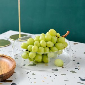 <b>Stackable</b> Solid Wood Lid <b>Storage</b> Glass Bowl Stylish Glass Fruit <b>Container</b> with Wooden Lid for Nut Snack <b>Storage</b> - Product Image 3