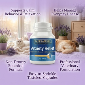 Capsules calmantes pour animaux de compagnie OEM pour chiens et chats, complément anti-anxiété, soutien contre le stress, formule vétérinaire à étiquette privée - Product Image 1