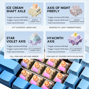 Mchose K99 OEM Logo có dây <span class=keywords><strong>USB</strong></span> RGB LED <span class=keywords><strong>Light</strong></span> PC máy tính tùy chỉnh 2.4G chơi game không dây chuyển đổi cơ khí 75% bàn phím - Product Image 3