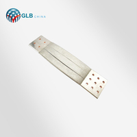 Bande de liaison tressée en cuivre étamé de 25 mm, haute intensité, isolée en PVC flexible, 220 V, avec plaque multi-trous
