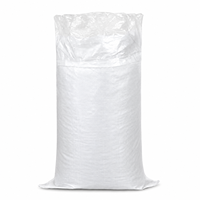 Sac tissé en PP blanc double couche avec doublure intérieure en PE pour l'emballage en vrac de farine de riz et de poudre, vente en gros