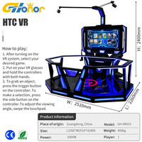 Machine de jeu d'arcade VR 9D avec plateforme de tir Mars, fonction de marche et réalité virtuelle, pour centre commercial intérieur