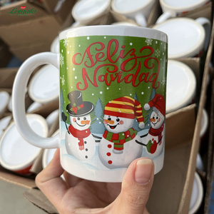 Taza de Café de Porcelana con Estampado Navideño, Logotipo Personalizado, Libre de BPA, Ecológica, Resistente al Calor, Diseño Moderno, Marca LOMATO, Taza Económica - Product Image 4