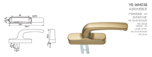 Poignée de fourche en aluminium, directement de l'usine, pour fenêtre à battant, plusieurs tailles de <span class=keywords><strong>fourches</strong></span> - Product Image 6