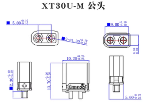 Conector XT30U Macho y Hembra de Amass con Cables de Extensión para Modelos RC de Alta Corriente y Baterías de Bicicletas Eléctricas - Product Image 5